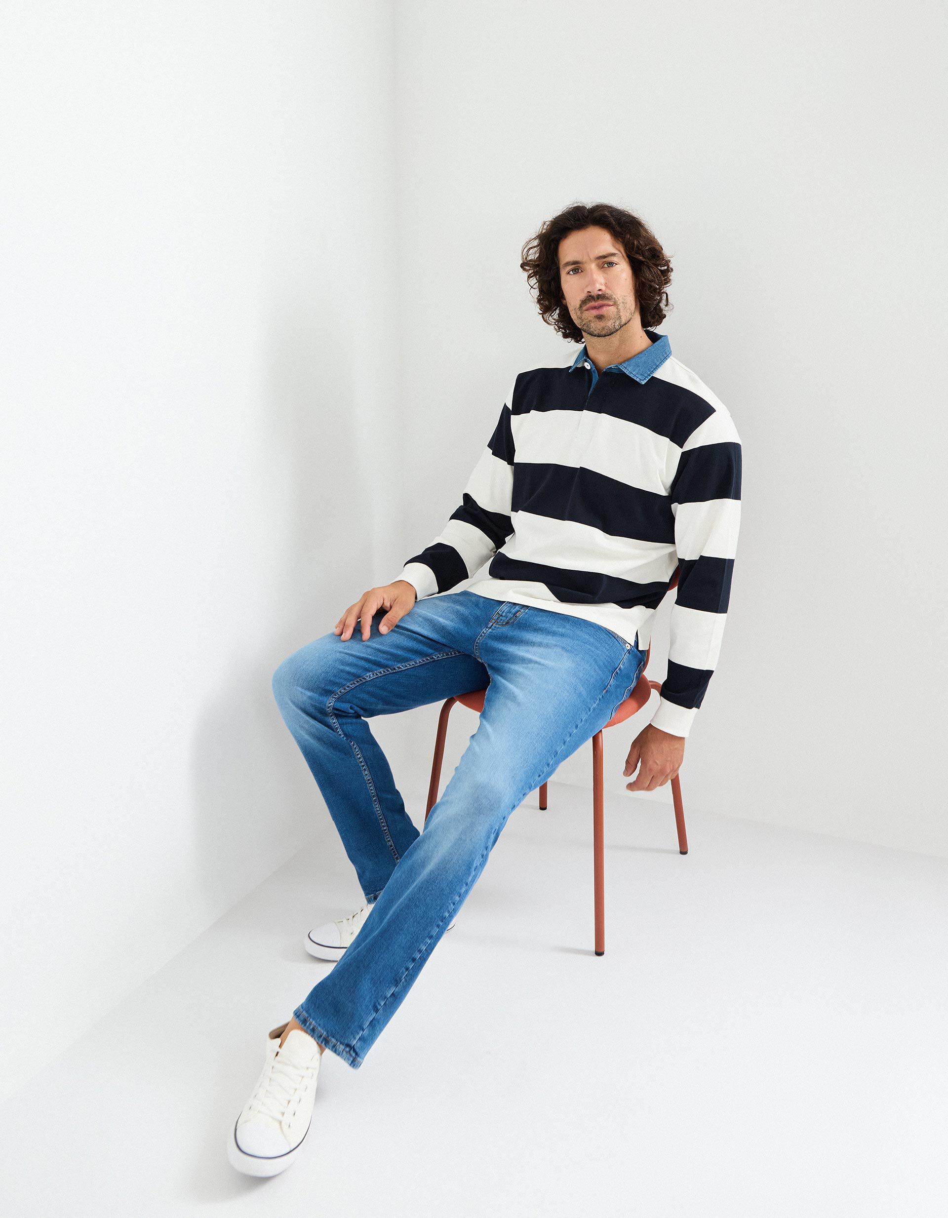 Comprar Online Cal&ccedil;as de Ganga 'Tapered Fit', Homem, Azul Claro