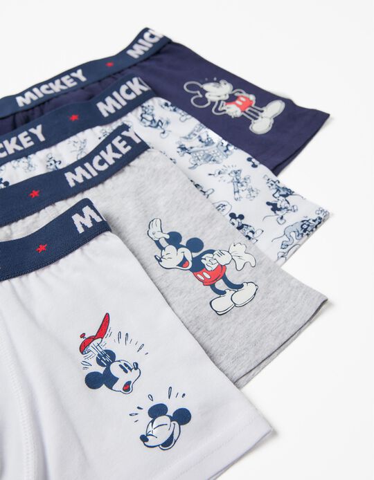 Pack 4 Boxers de Algodón para Niño 'Mickey BD', Multicolor