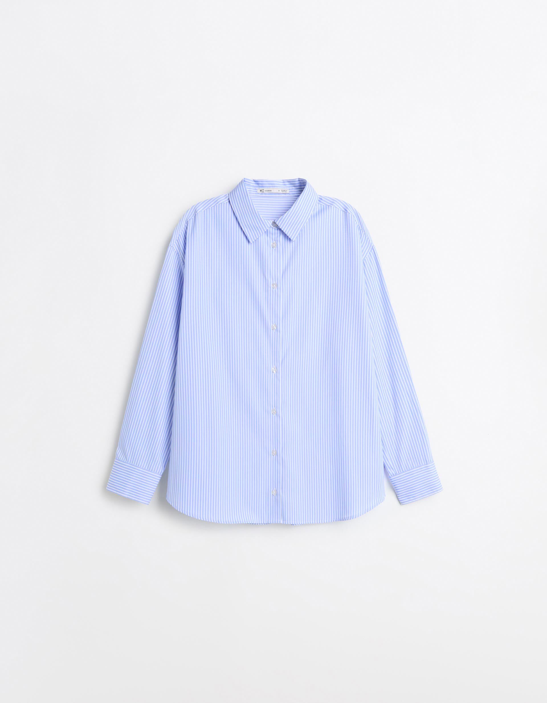 Comprar Online Camisa &Agrave;s Riscas, Mulher, Azul Claro