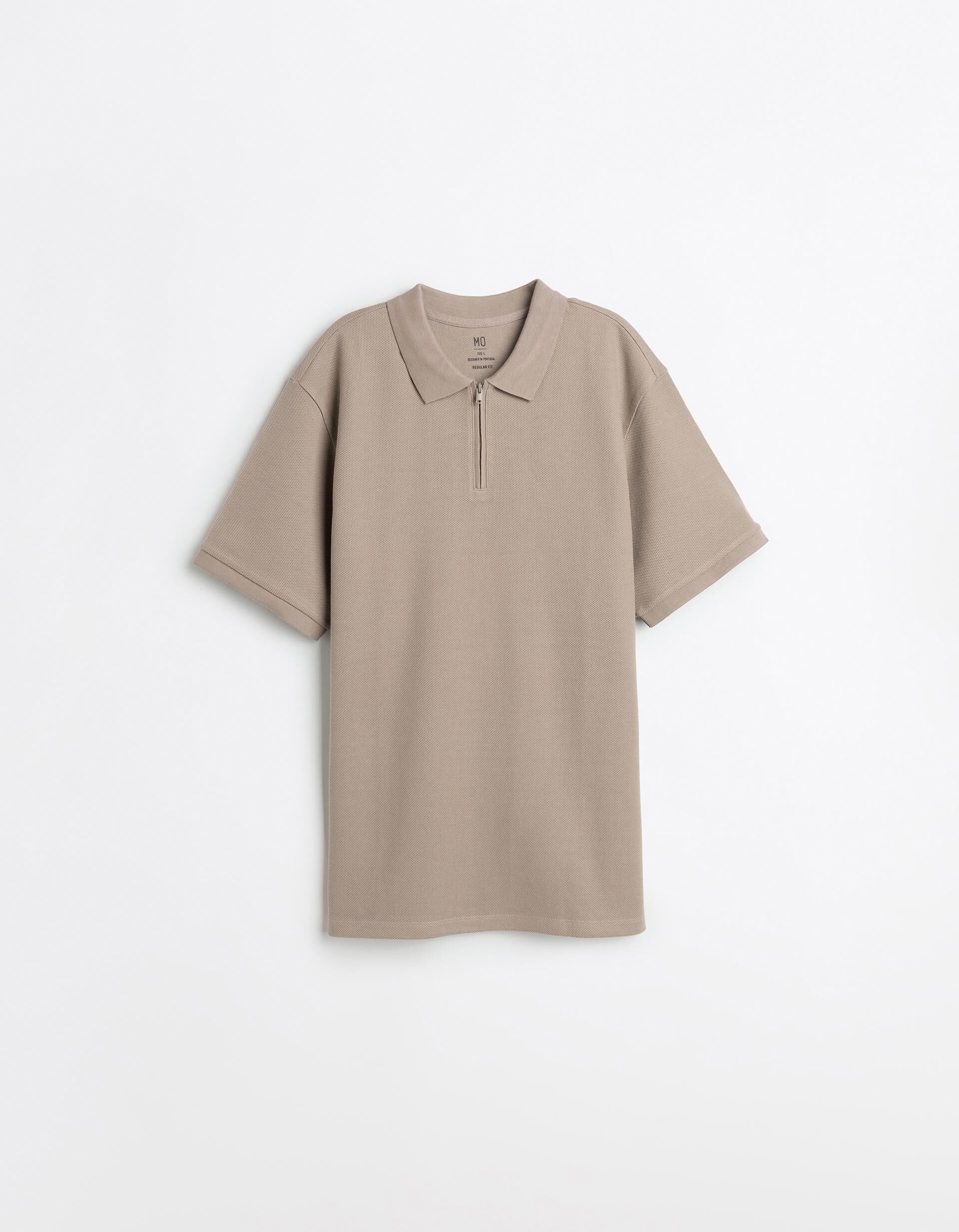 Comprar Online Polo com Fecho, Homem, Bege