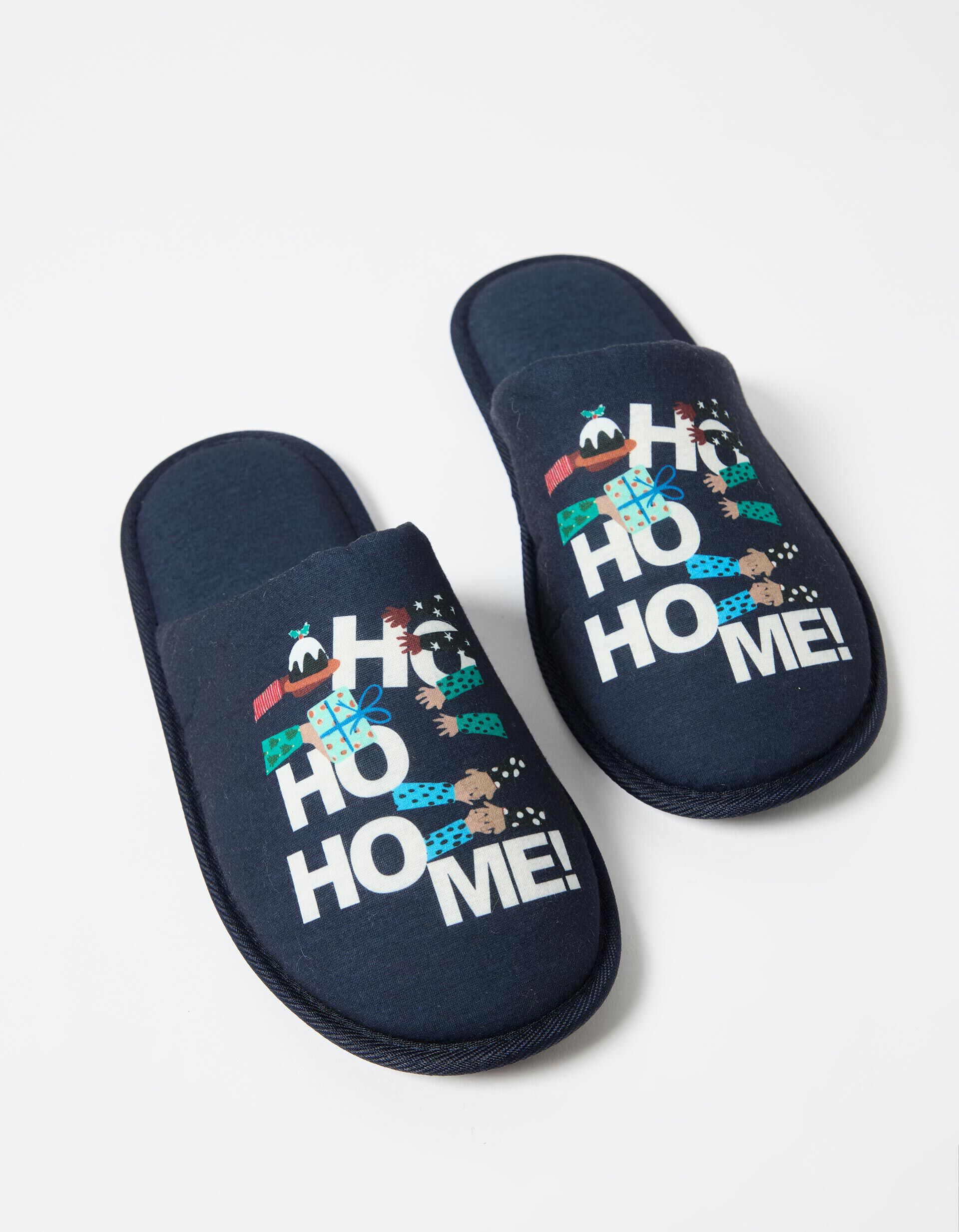 Comprar Online Chinelos de Quarto de Natal, Homem, Azul Escuro