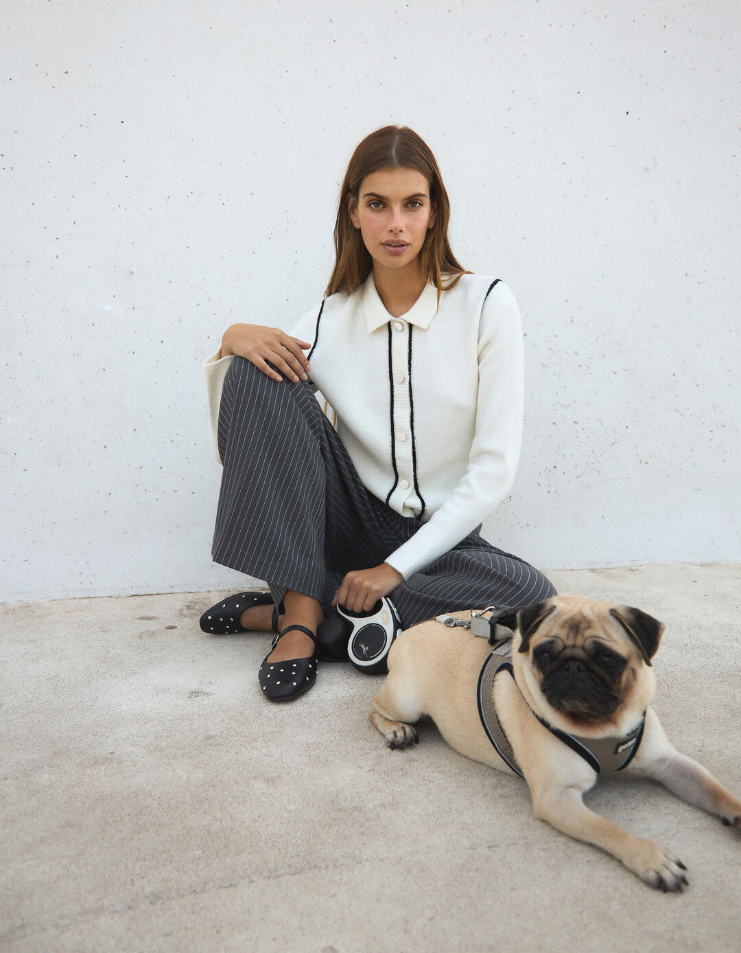 Casaco de Malha, Mulher, Branco