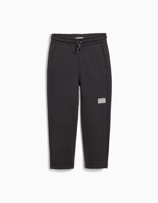 Comprar Online Calças Felpa, Menino, Cinzento Escuro 
