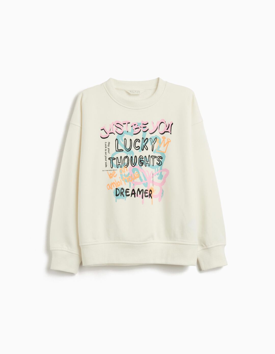 Sweatshirt de Felpa, Menina, Branco
