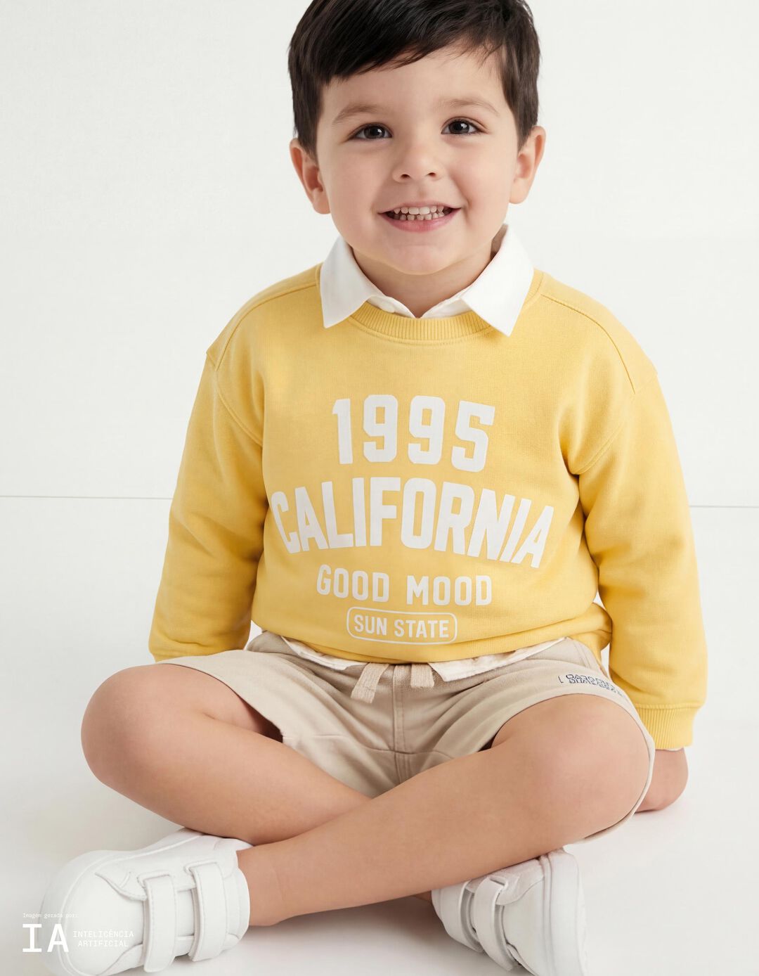 Sweatshirt, Menino, Amarelo