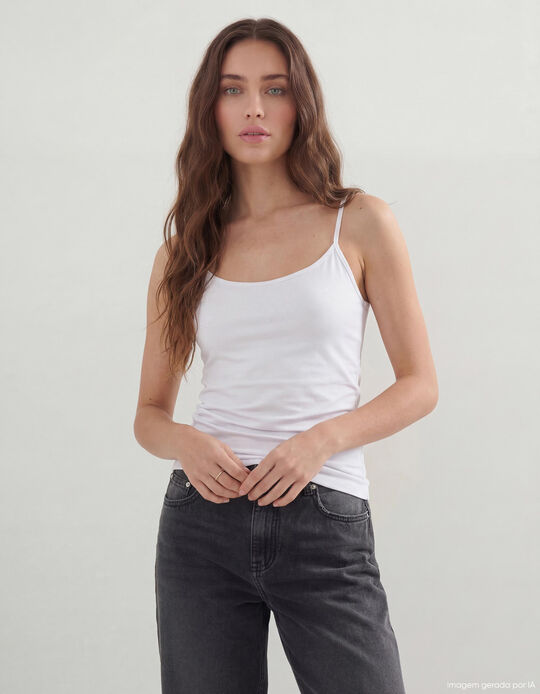 Comprar Online Top, Mulher, Branco
