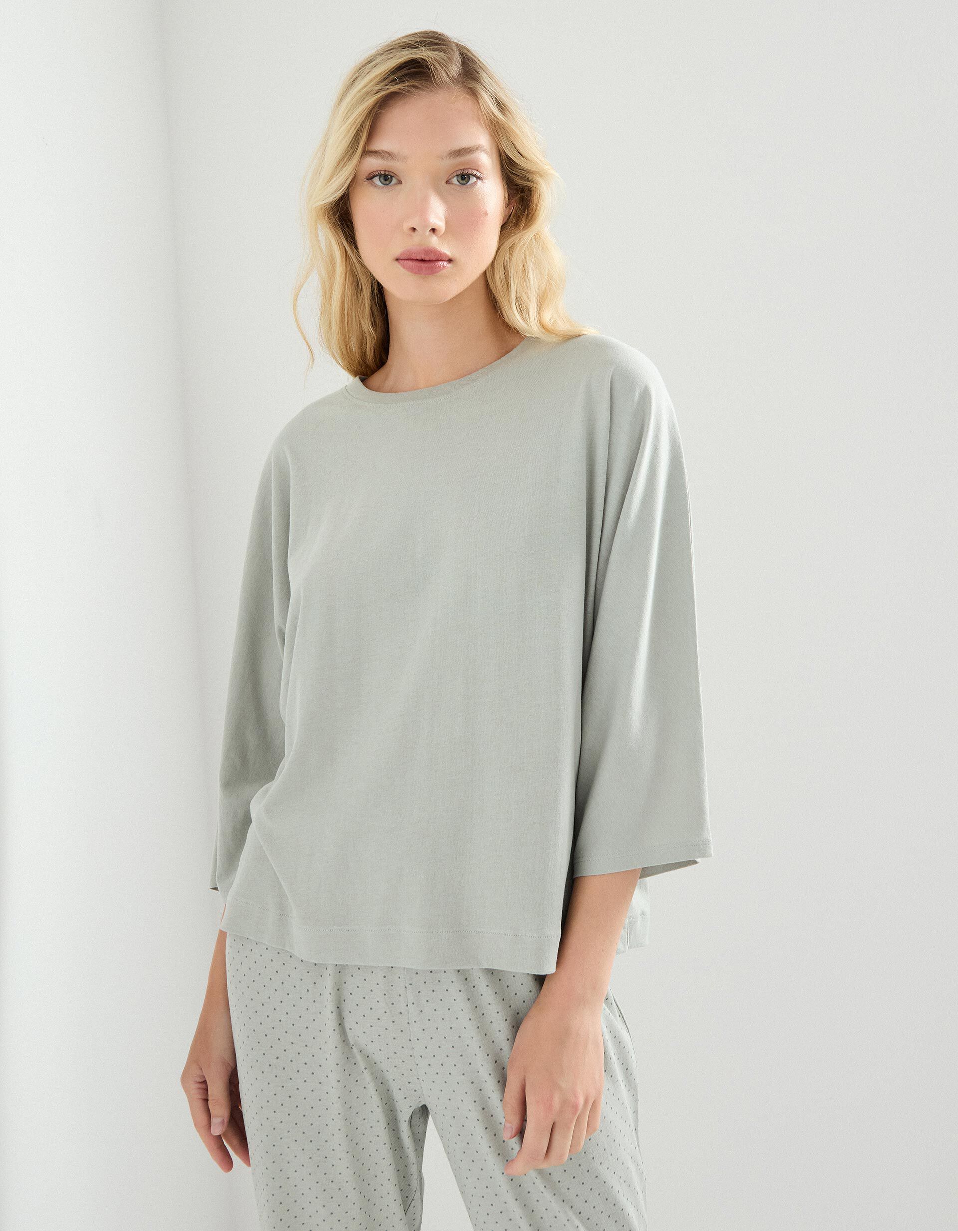 Comprar Online Pijama com Bolinhas, Mulher, Cinzento Claro