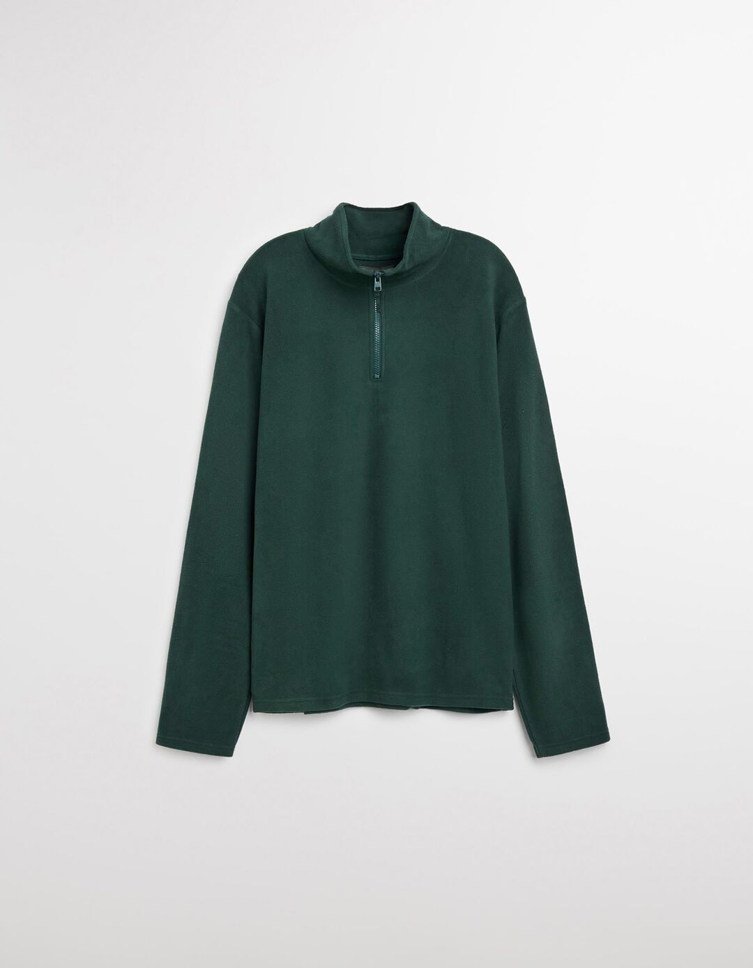 Camisola Polar com Fecho, Homem, Verde Escuro