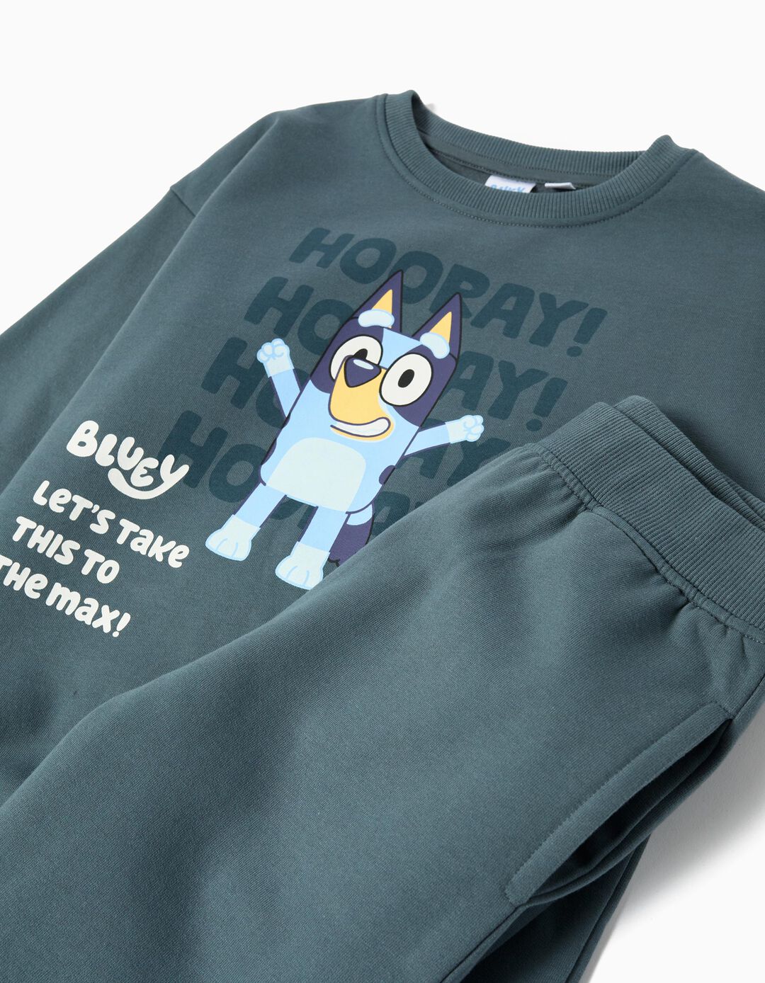 Conjunto Sweatshirt e Calças de Felpa 'Bluey' ©Disney, Menino, Azul