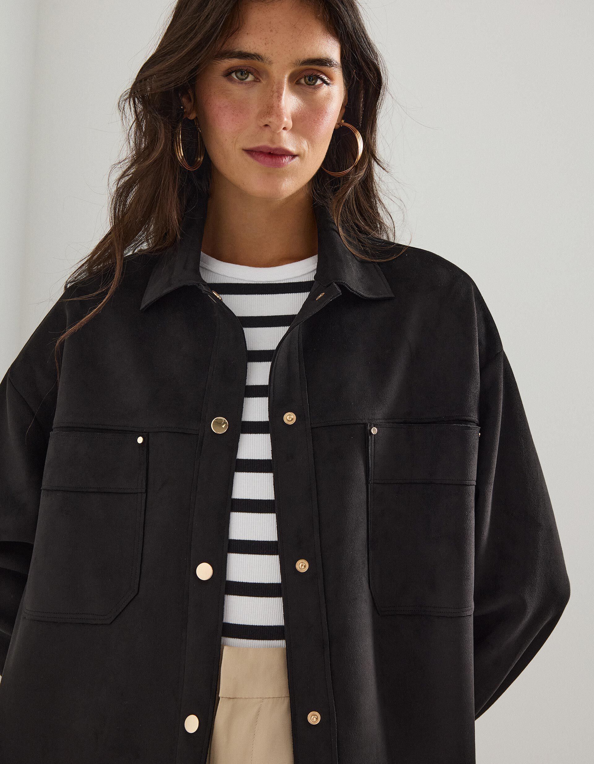 Comprar Online Casaco em Microfibra, Mulher, Cinzento Escuro