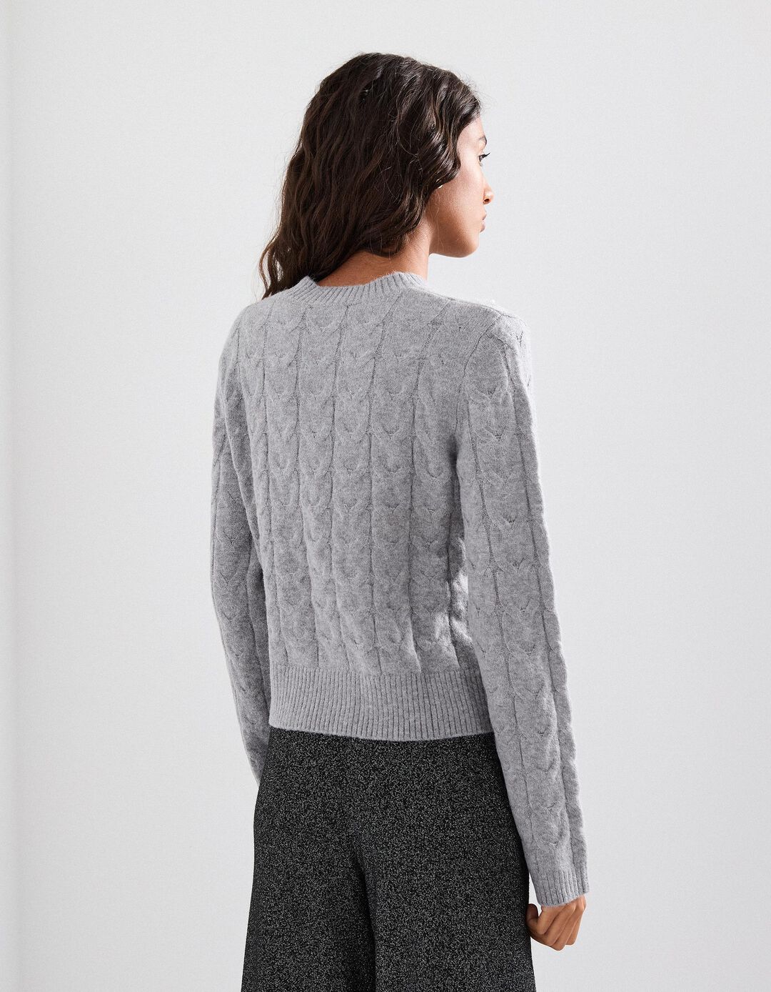 Camisola de Malha, Mulher, Cinzento