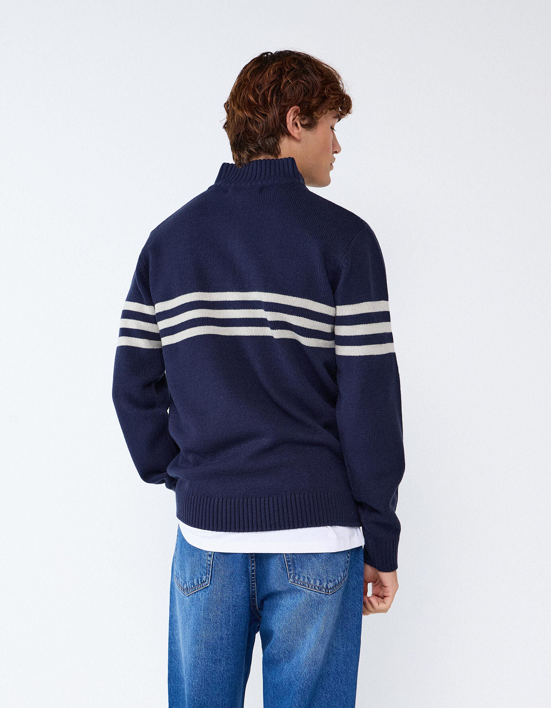 Comprar Online Sweater De Gola Alta, Homem, Azul Escuro