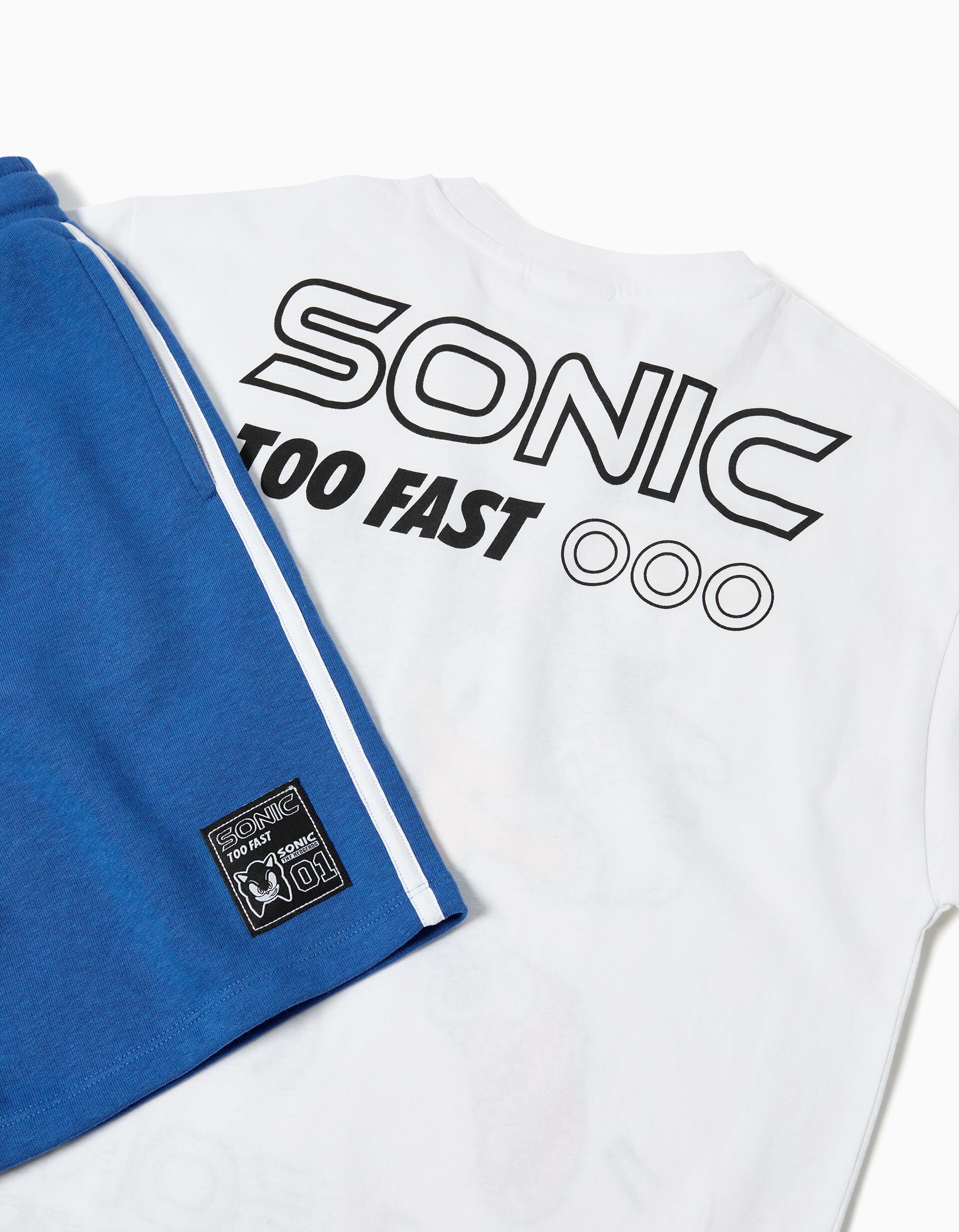 Comprar Online Conjunto T-shirt e Cal&ccedil;&otilde;es 'Sonic', Menino, Azul 