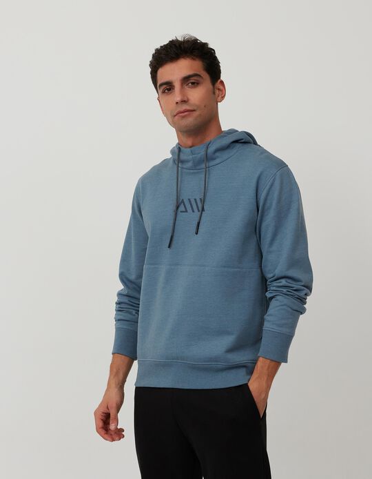 Hooded Sweatshirt, Men, Blue