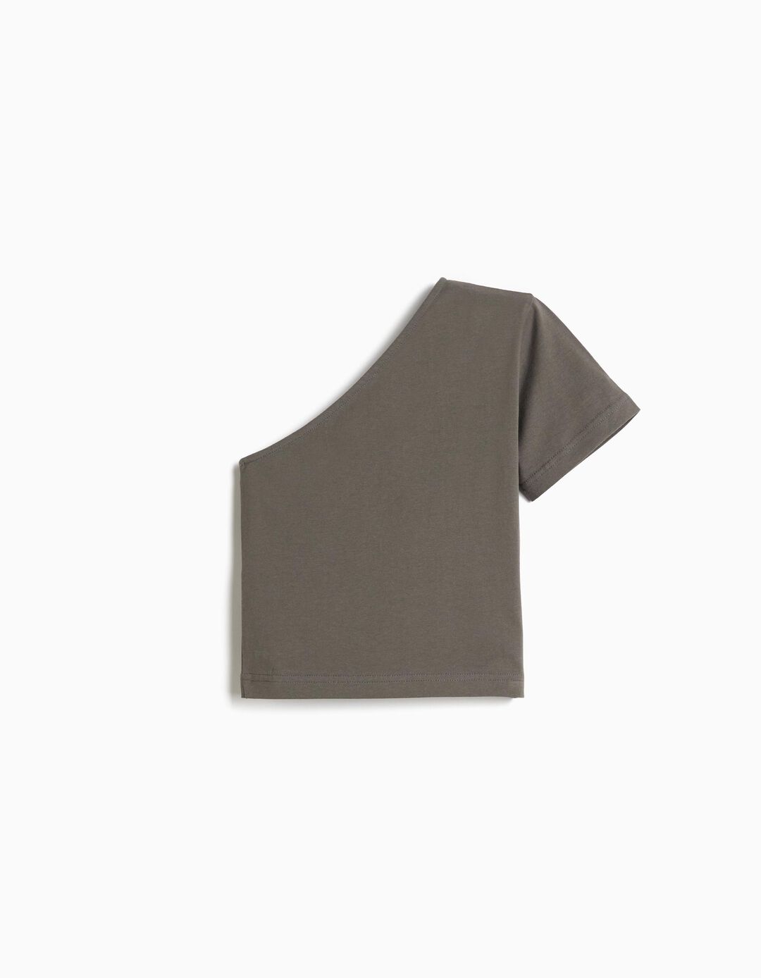 T-shirt Assim&eacute;trica, Menina, Cinzento Escuro