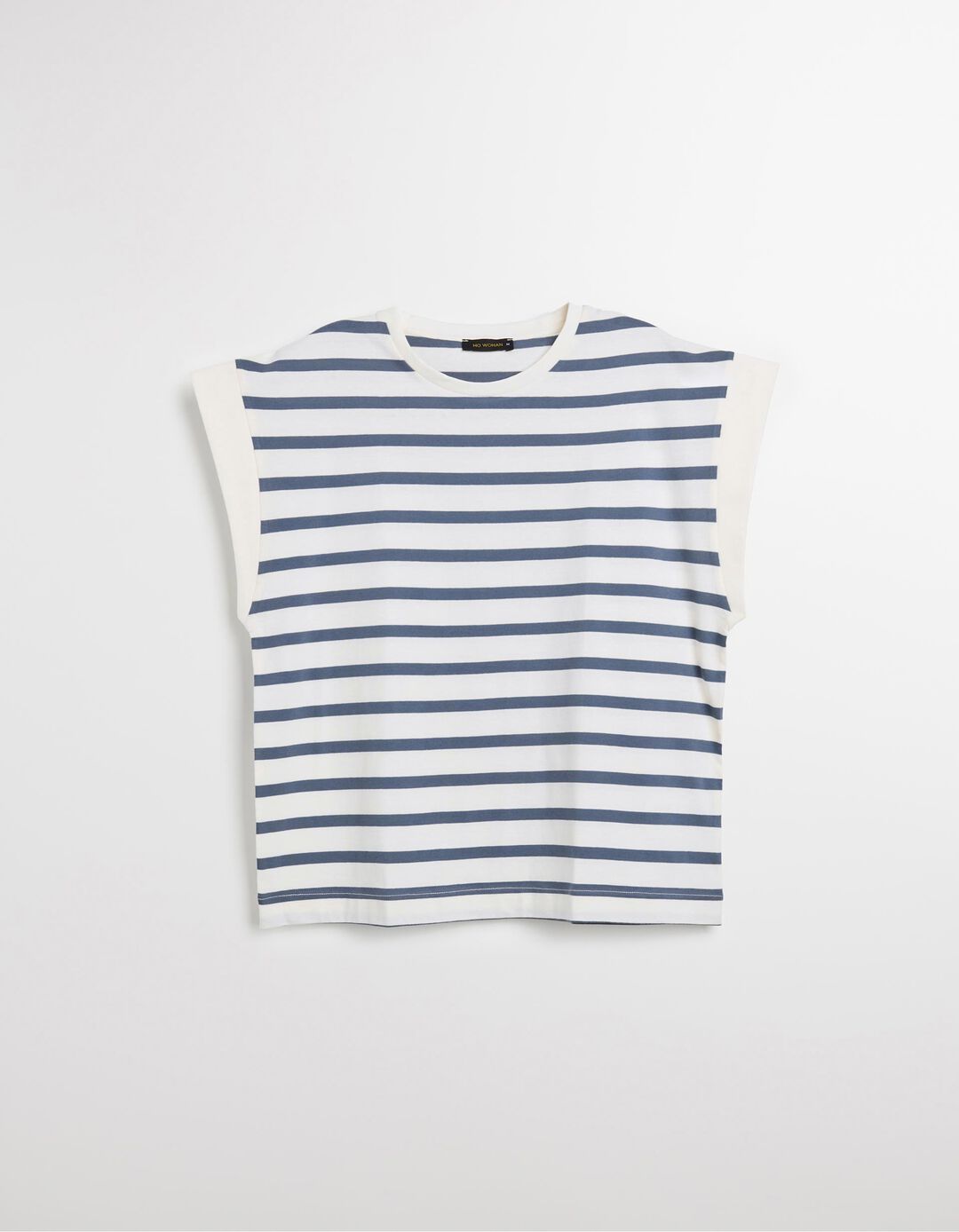 T-shirt Riscas, Mulher, Azul