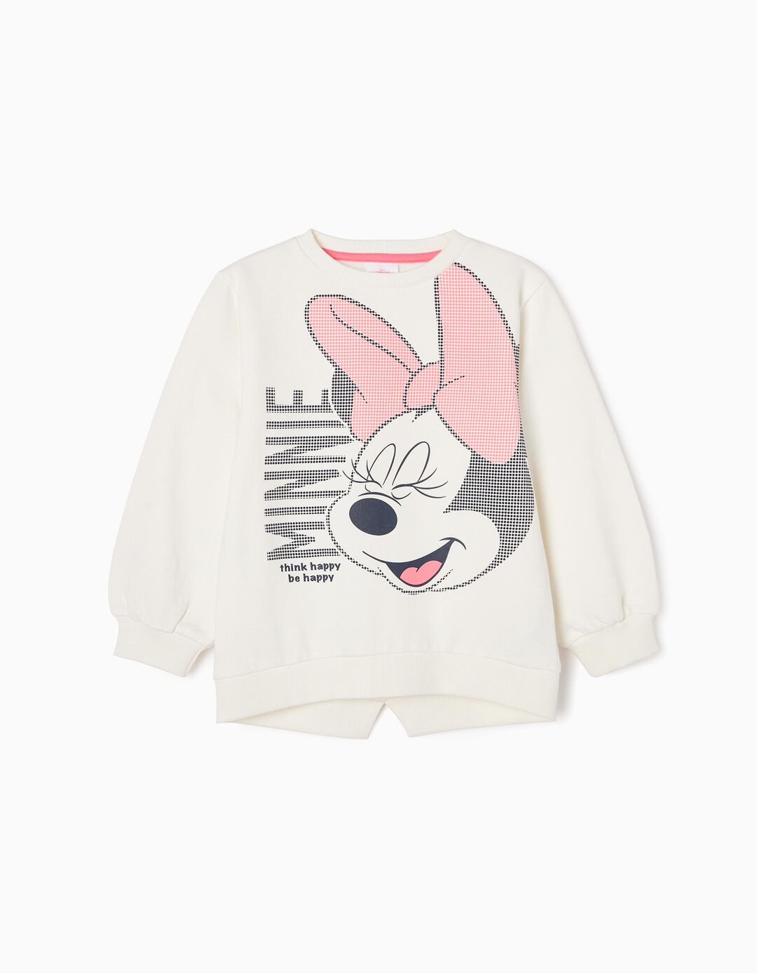 Brushed Cotton Sweatshirt for Girls 'Minnie', White