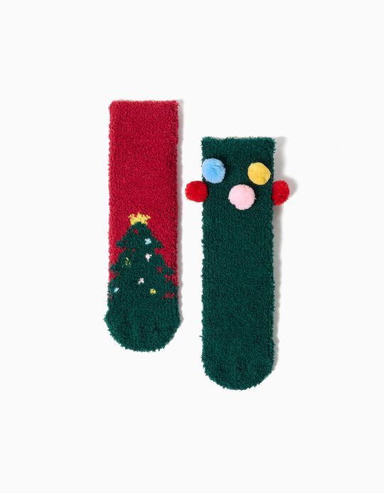 Comprar Online Pack 2 Pares de Meias Natal, Menina, Multicor 