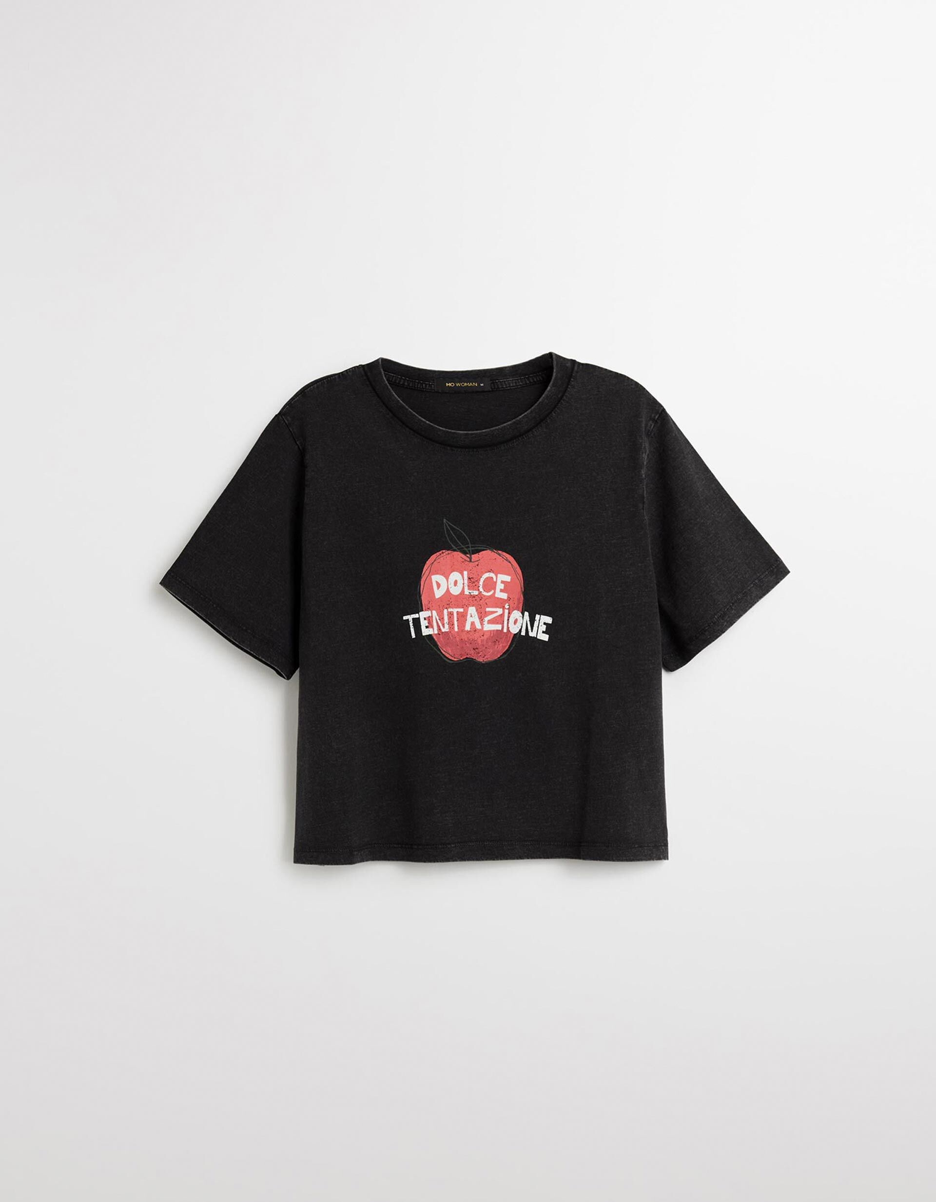 Comprar Online T-shirt Print, Mulher, Cinzento Escuro