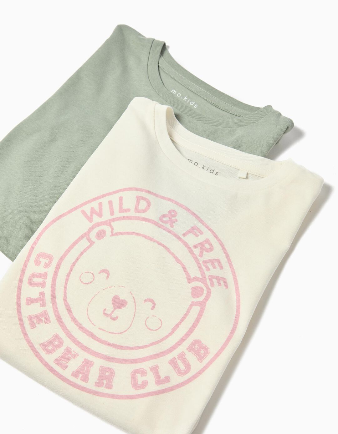 Pack 2 T-shirts de Manga Comprida, Menina,Branco