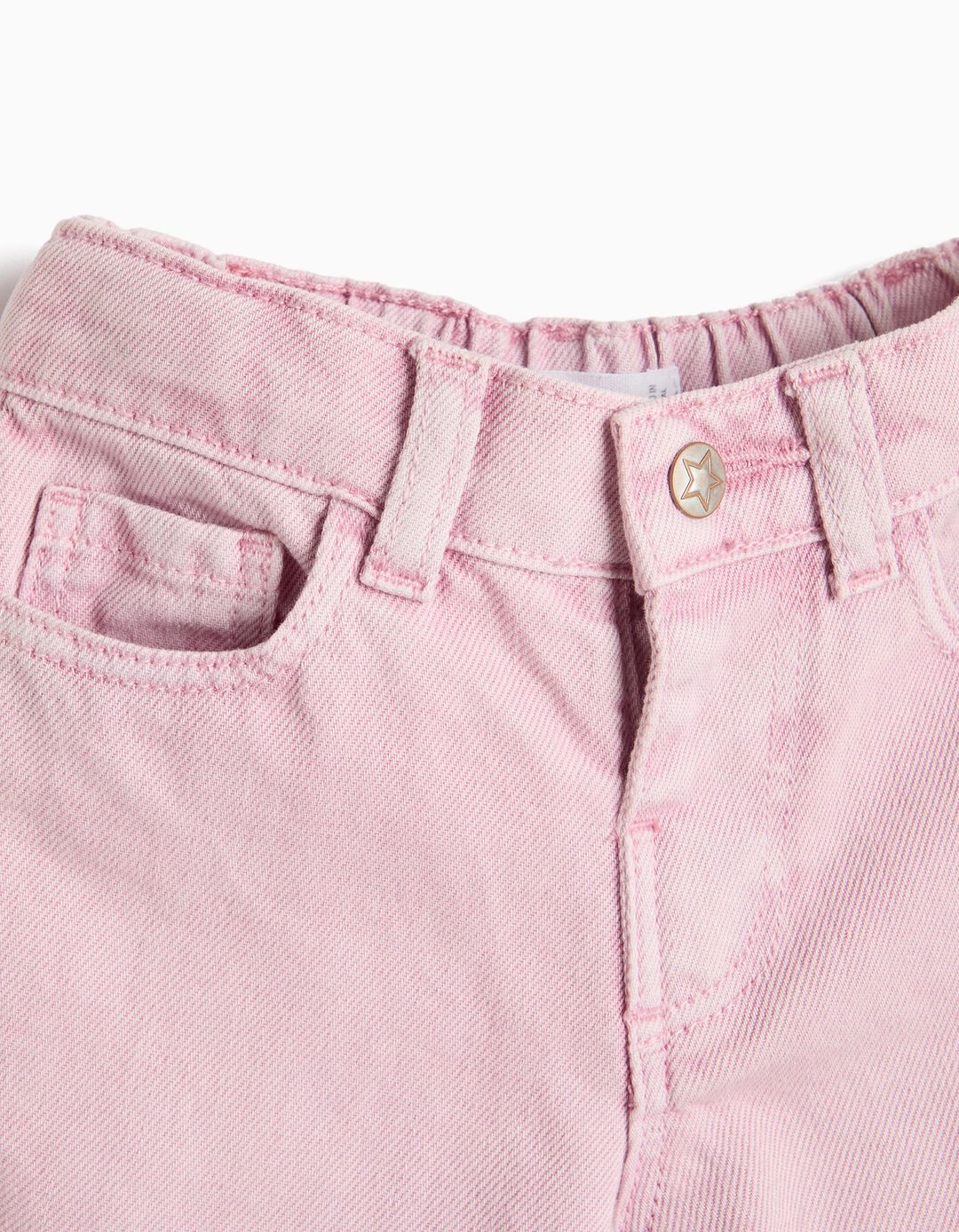 Cal&ccedil;as Wide Leg, Menina, Rosa Claro