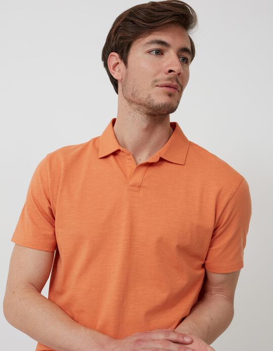 Polo Shirt, Men, Orange
