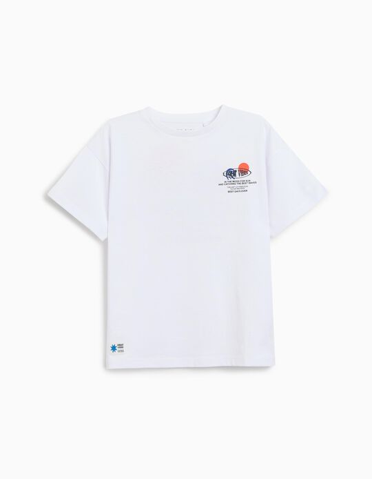 Comprar Online T-shirt Print, Menino, Branco