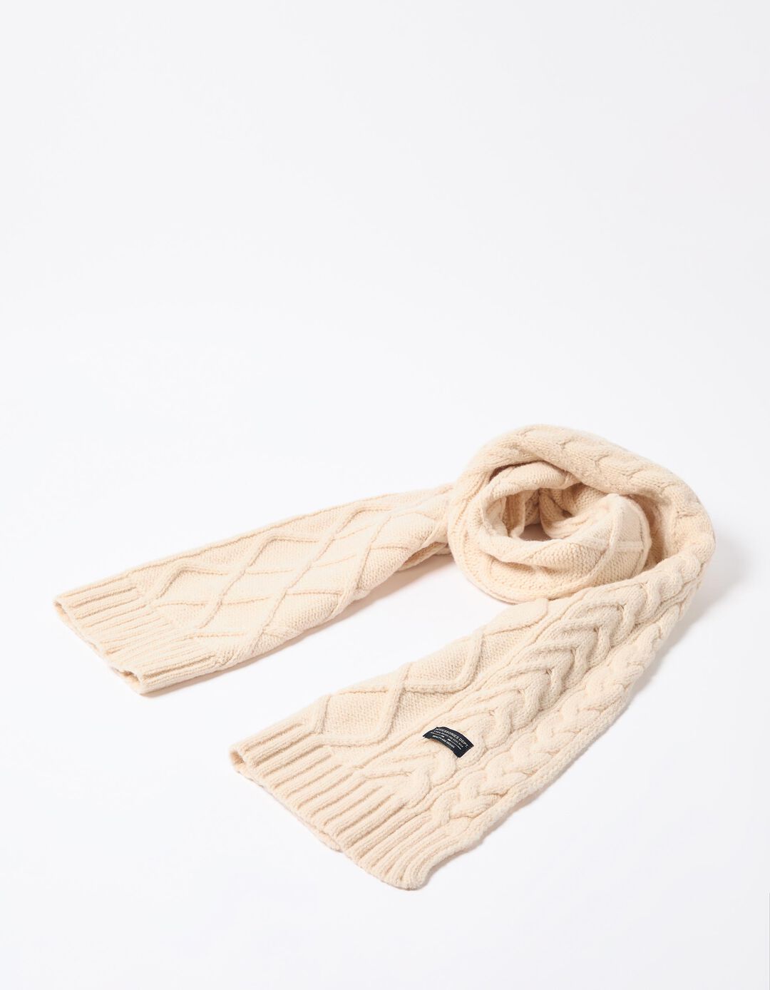 Cachecol em Malha, Homem, Bege