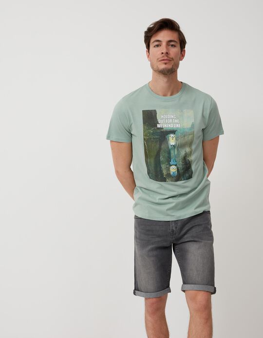 T-shirt 'Minions', Homem, Verde