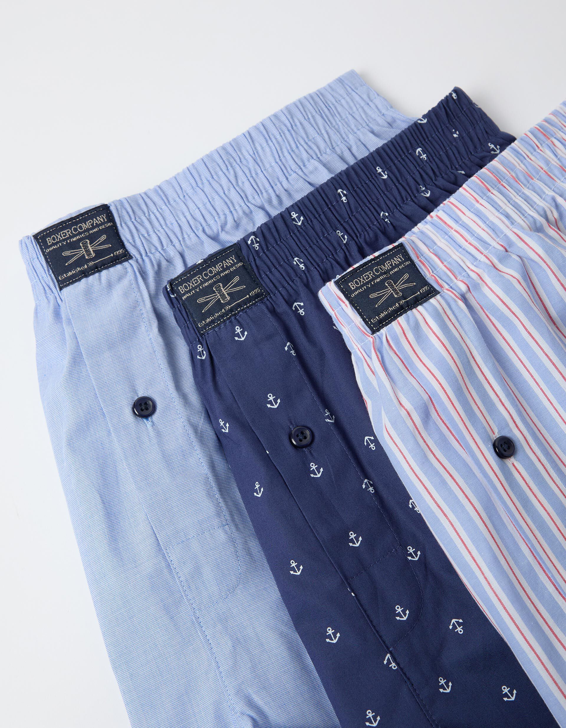 Comprar Online Pack 3 Boxers, Homem, Azul