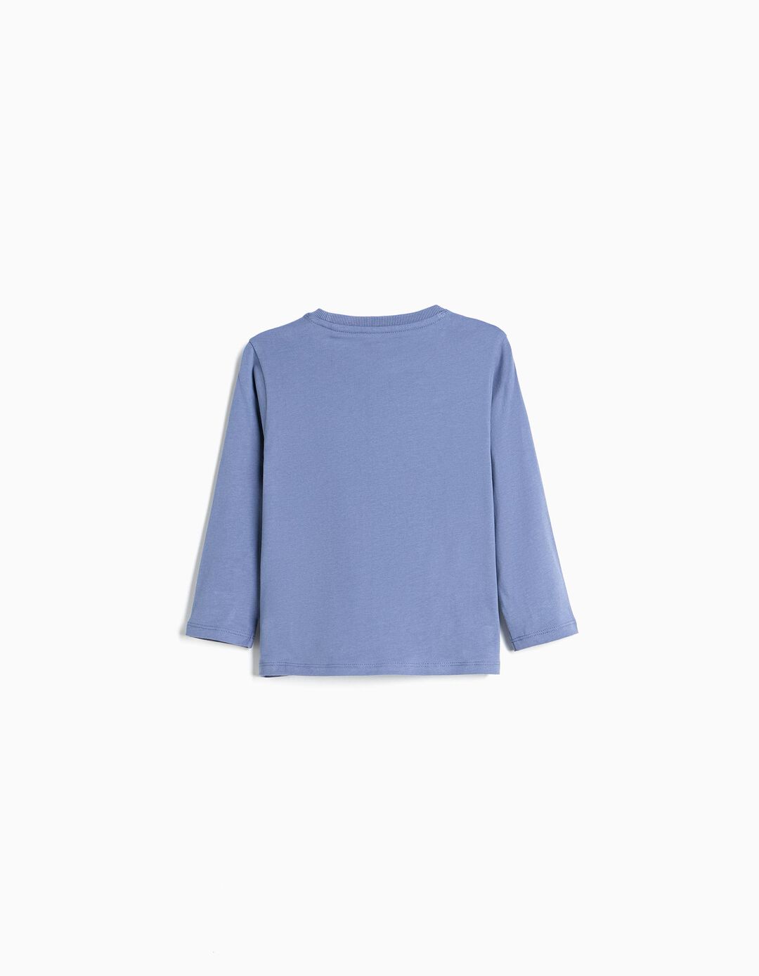 T-shirt Manga Comprida, Menino, Azul