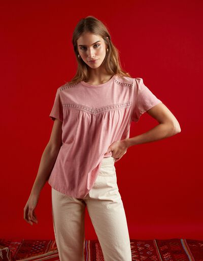 Rustic T-shirt, Women, Light Pink
