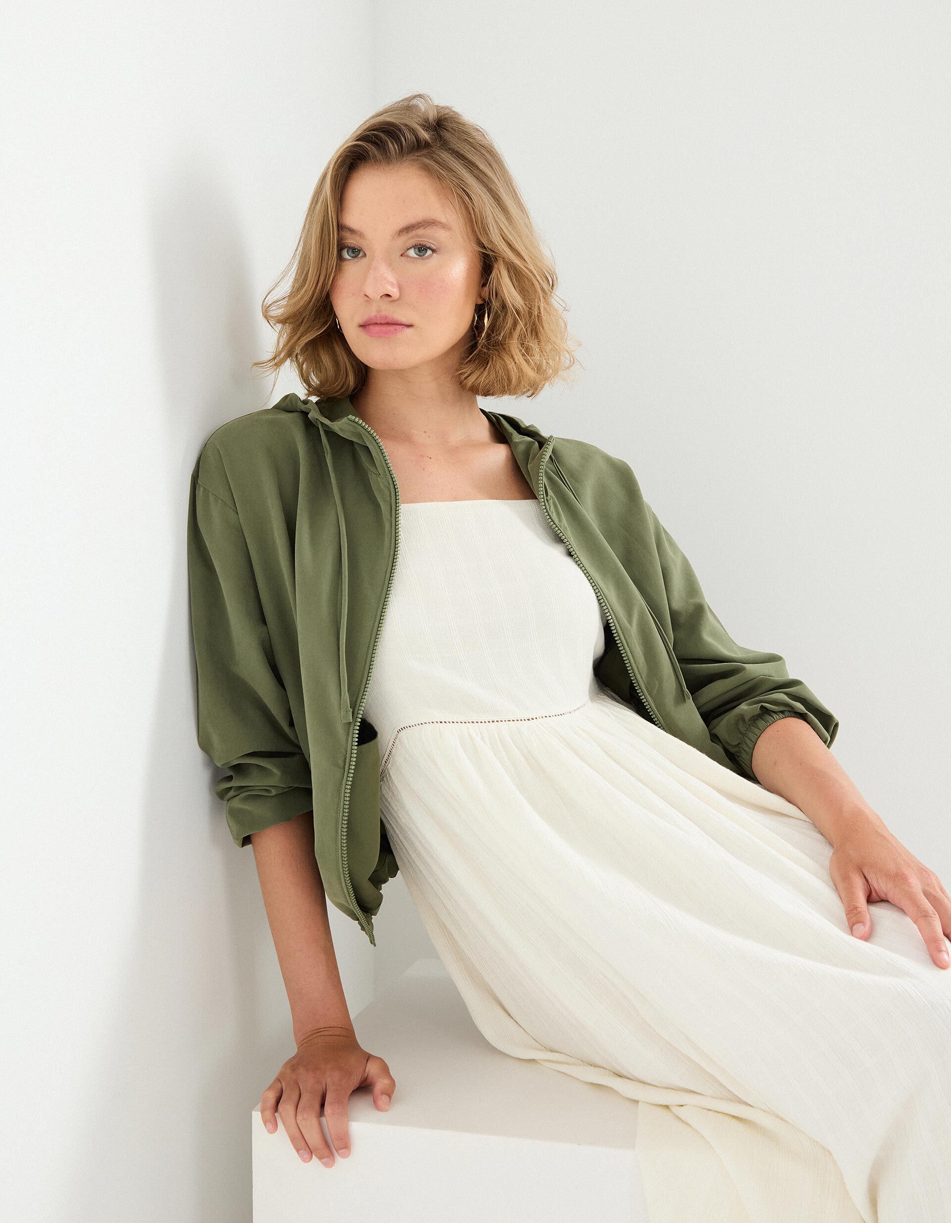 Comprar Online Parka com Capuz, Mulher, Verde