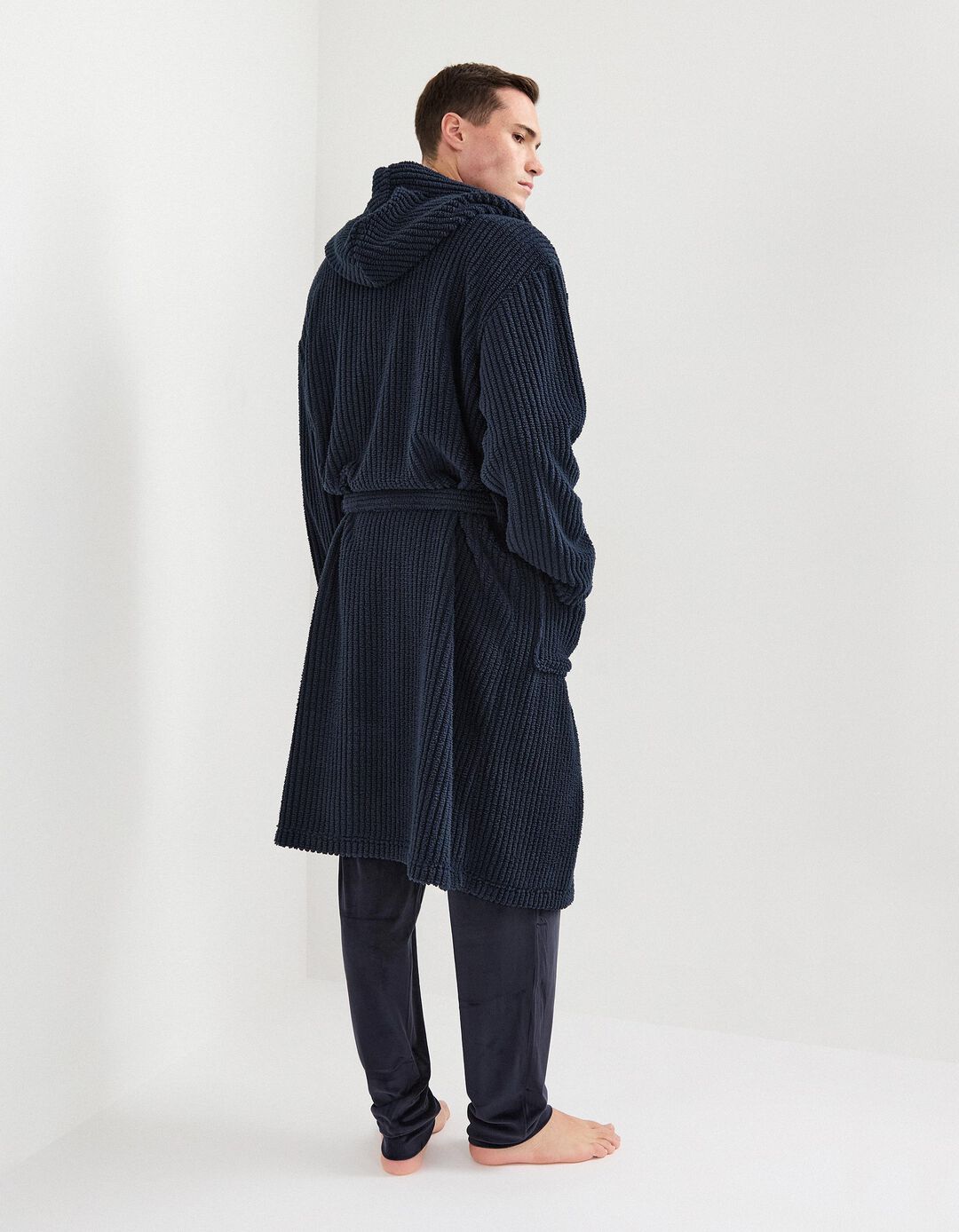 Robe, Homem, Azul Escuro