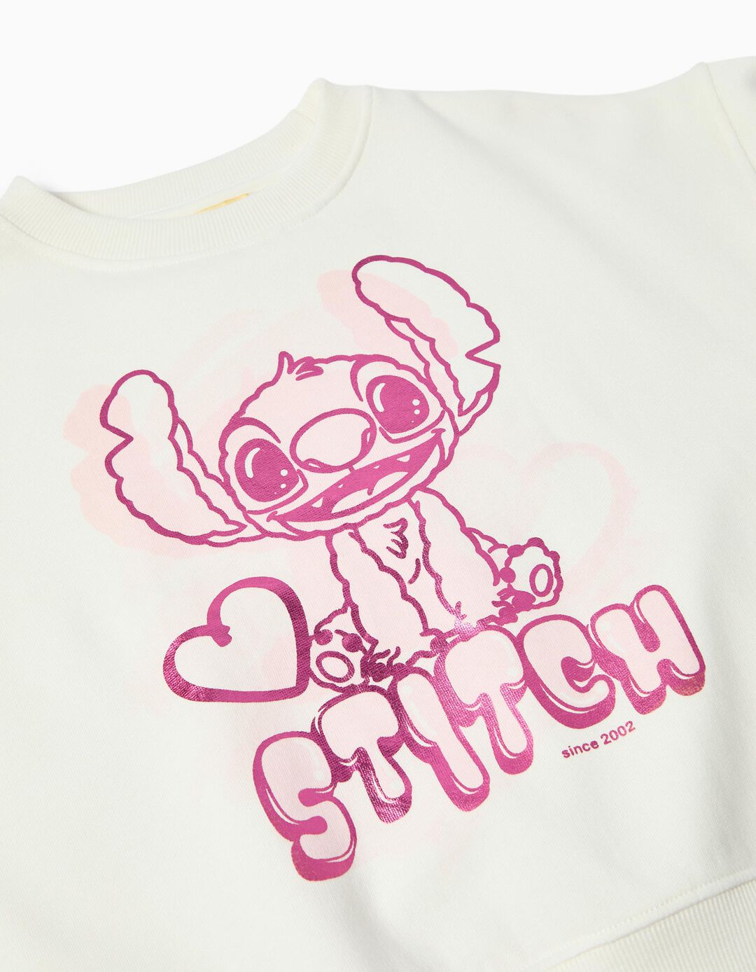 Sweatshirt de Felpa 'Stitch' ©Disney, Menina, Branco