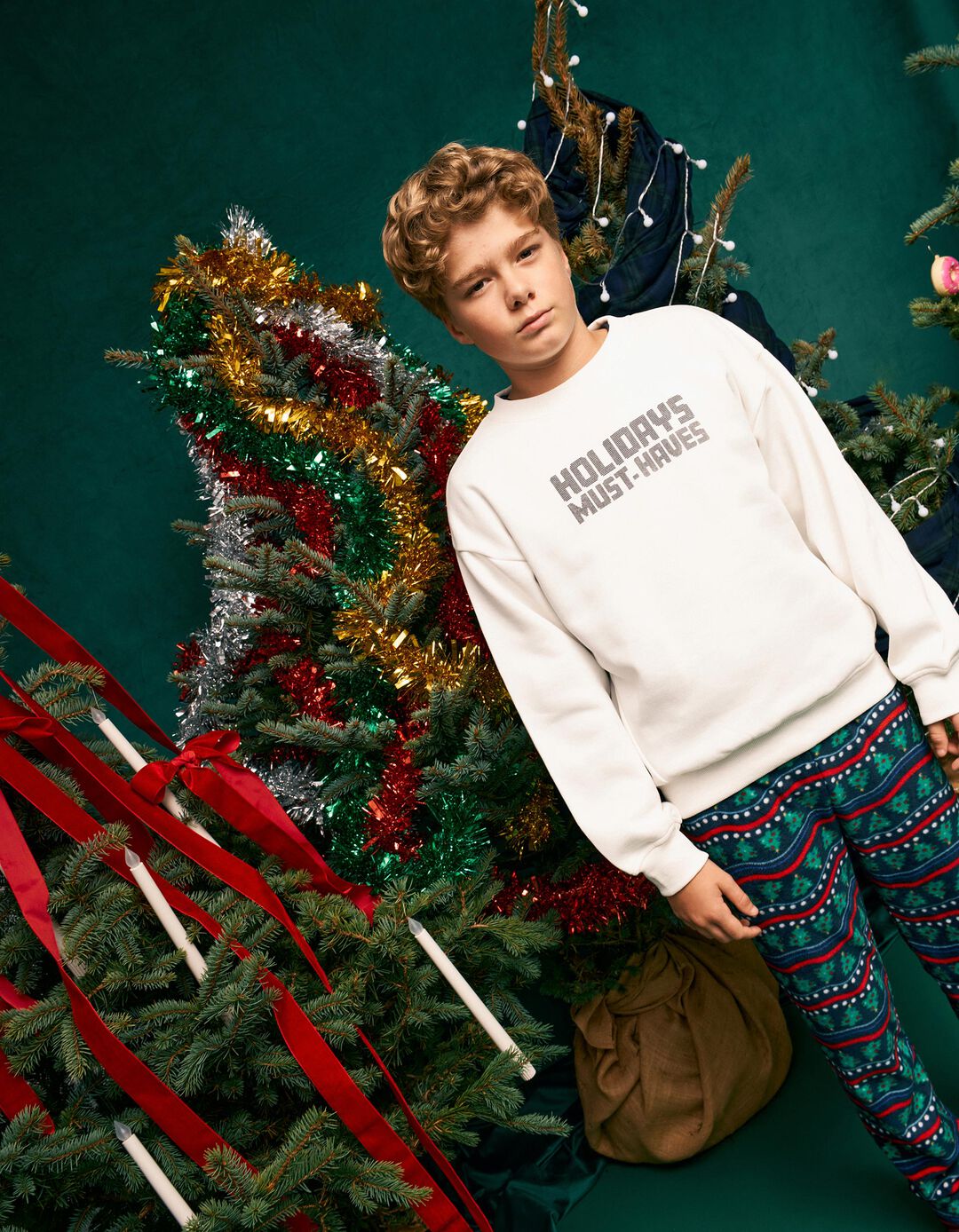 Sweatshirt Cardada, Menino, Branco