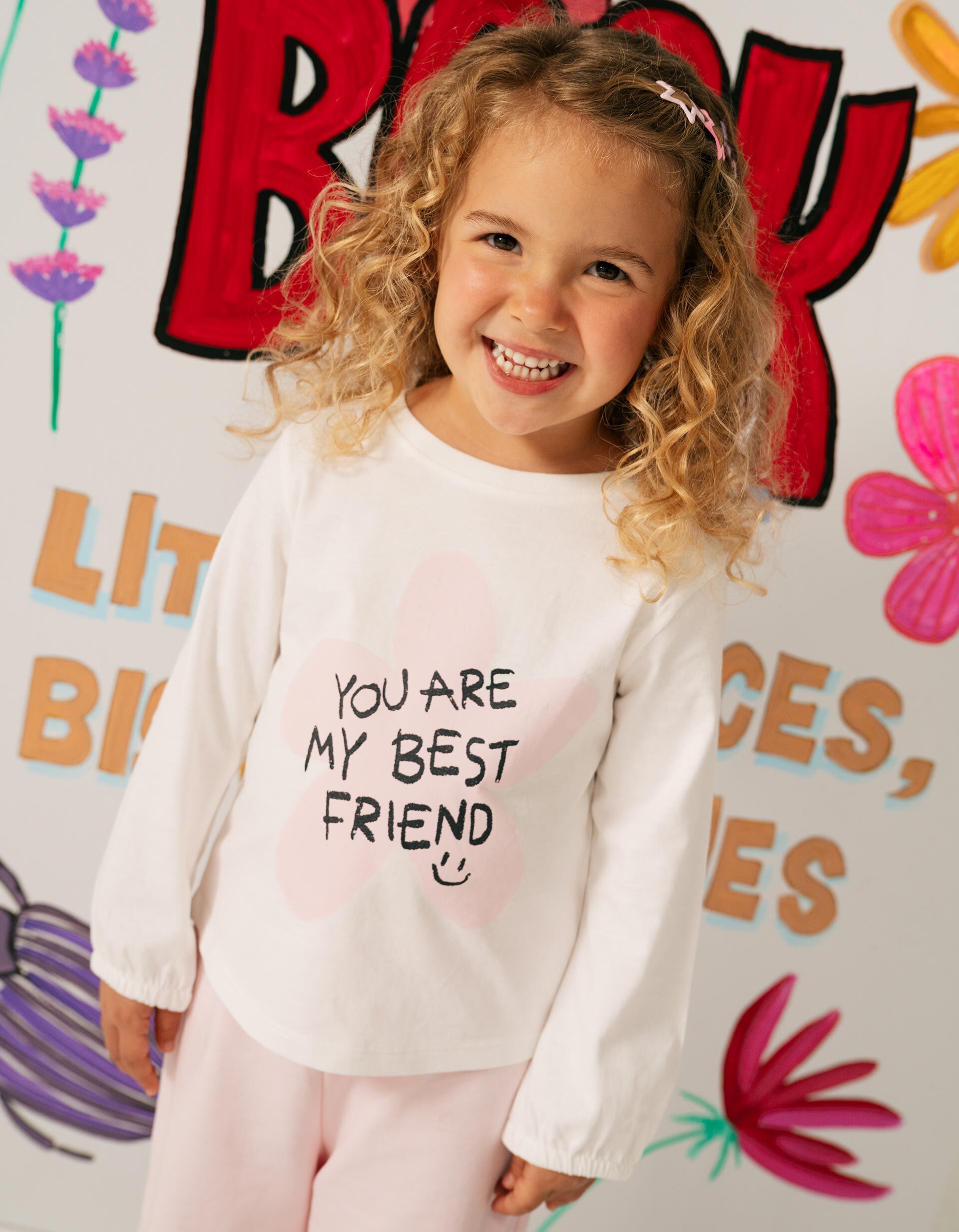 Comprar Online T-shirt Estampada Manga Comprida, Menina, Branco