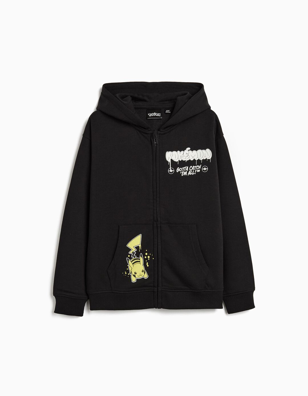 Sweatshirt Capuz 'Pokémon', Menino, Preto