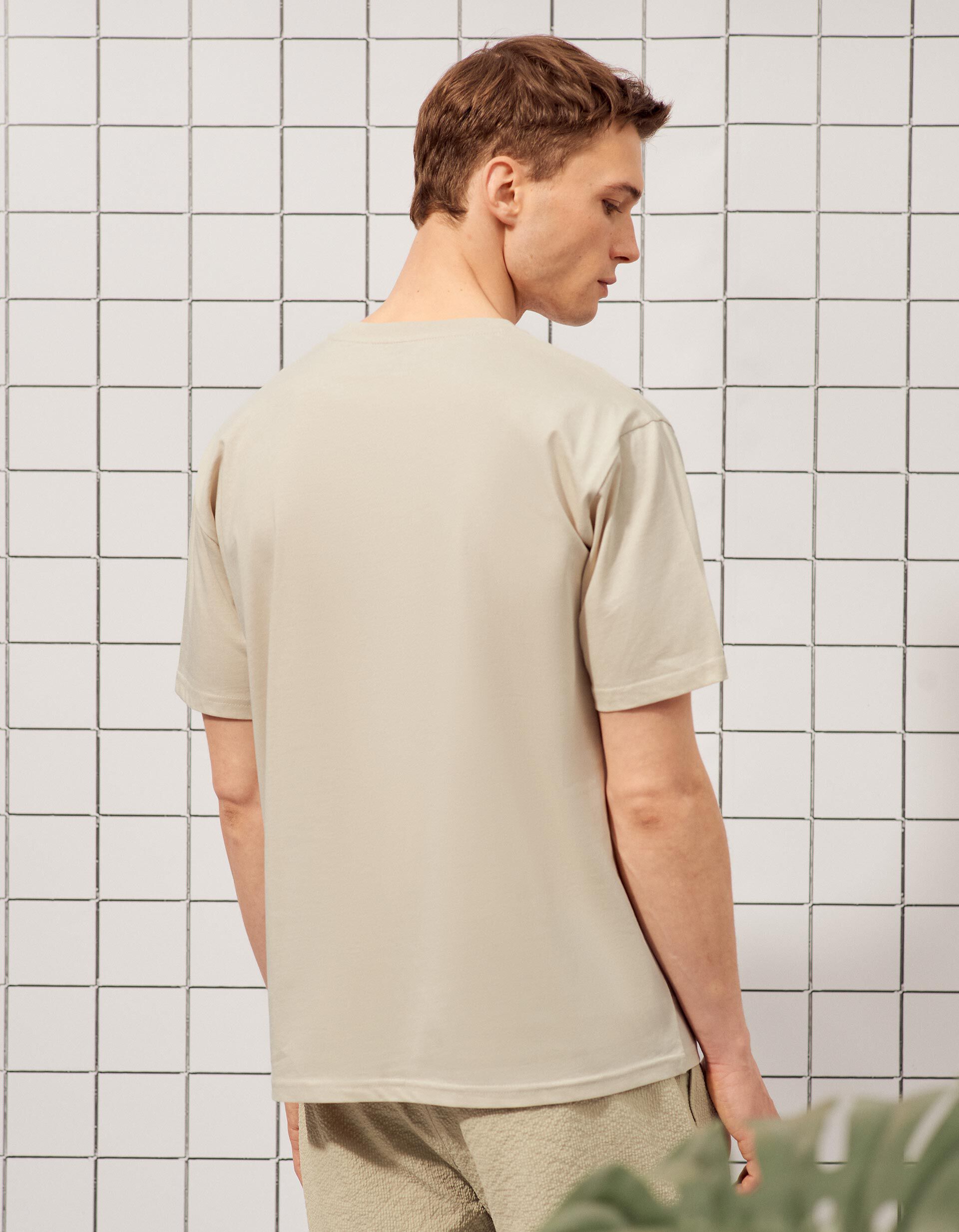Comprar Online T-shirt Estampada, Homem, Cinzento Claro
