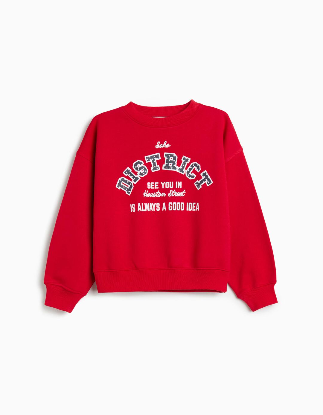 Sweatshirt, de Felpa Menina, Vermelho