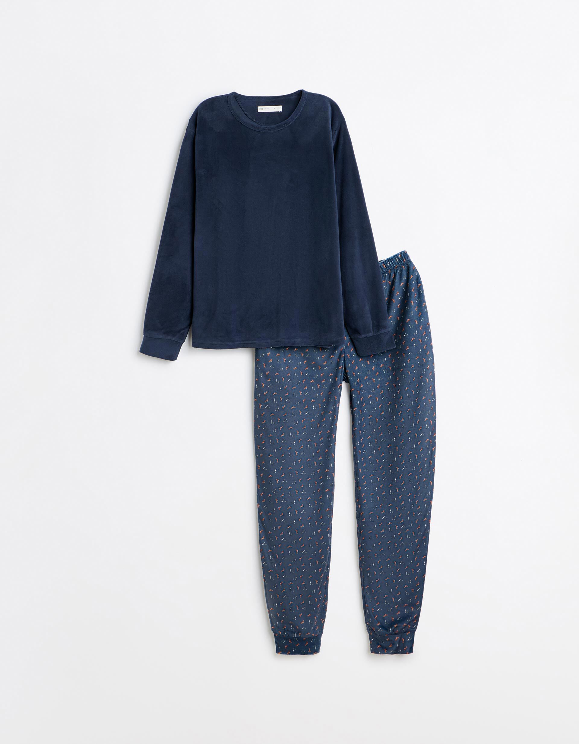 Comprar Online Pijama De Veludo, Homem, Azul Escuro
