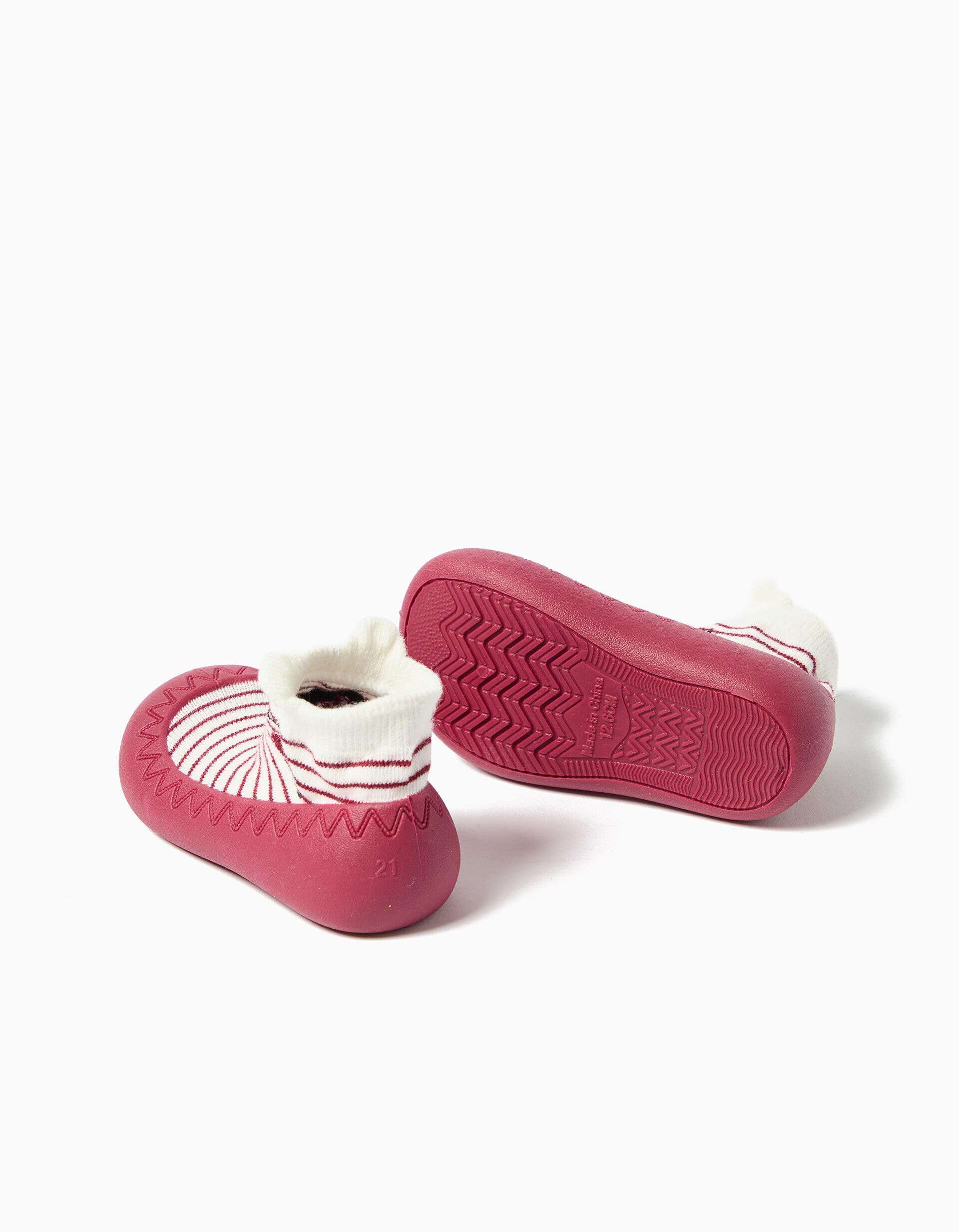 Comprar Online Meias com Sola de Borracha, Menina, Vermelho Escuro 