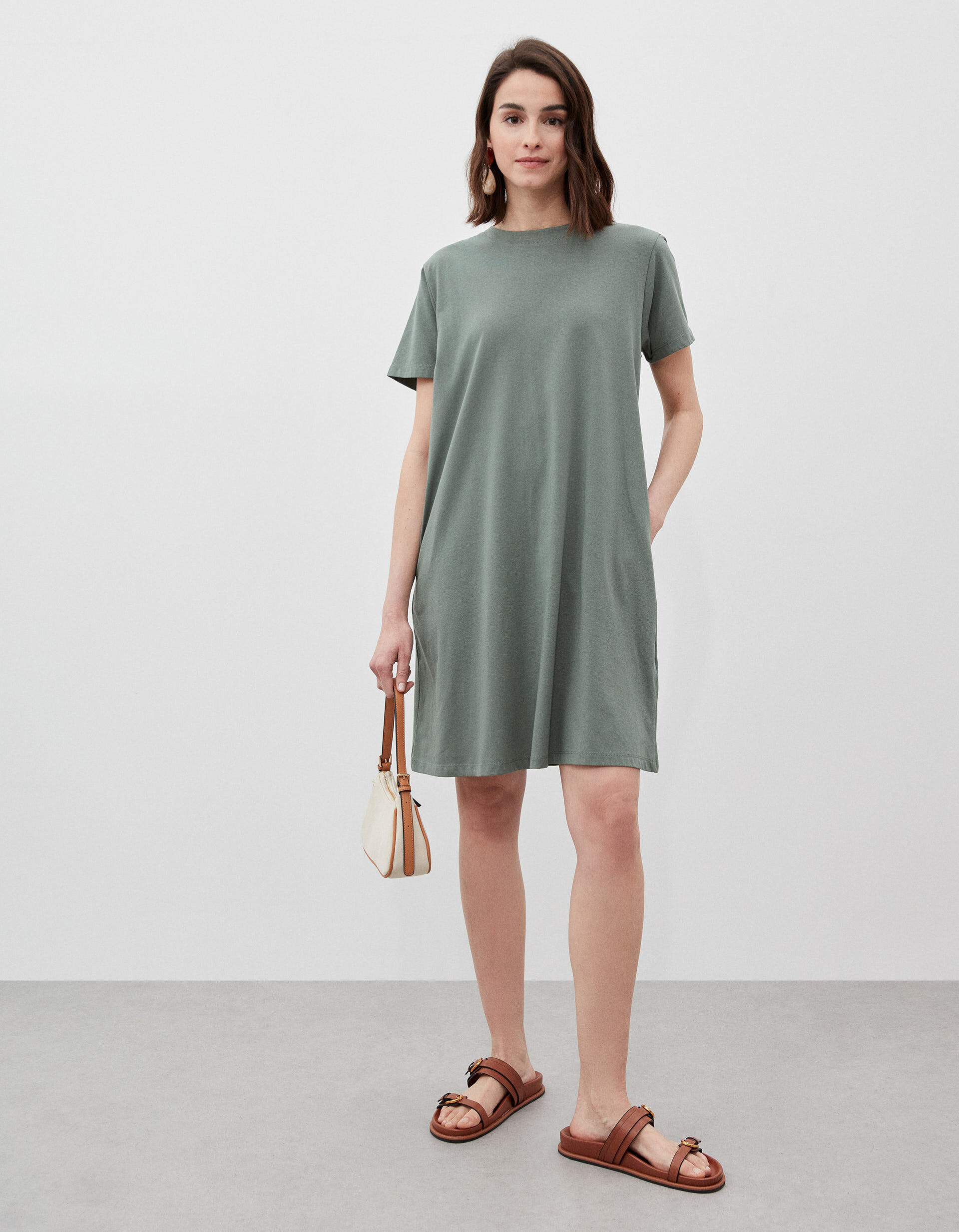 Comprar Online T-shirt dress, Woman, Dark Green
