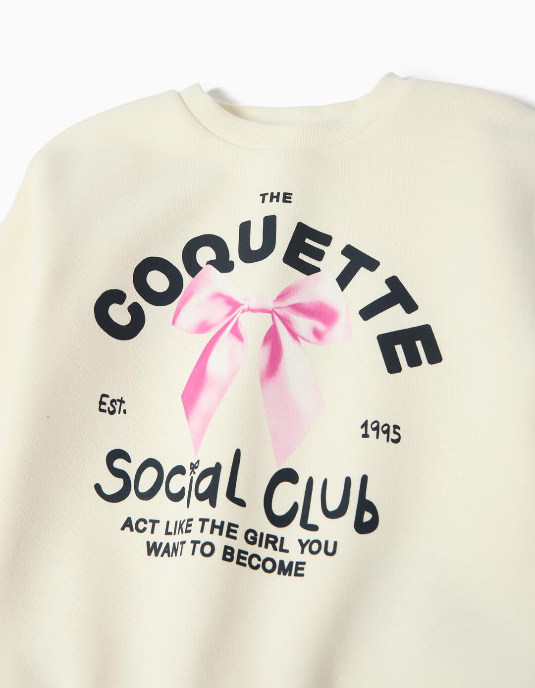 Sweatshirt de Felpa, Menina, Branco