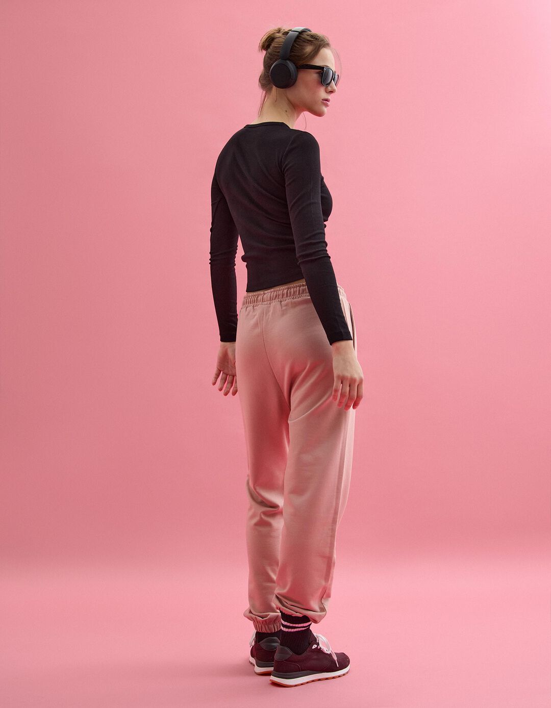 Cal&ccedil;as Joggers, Mulher, Rosa Claro