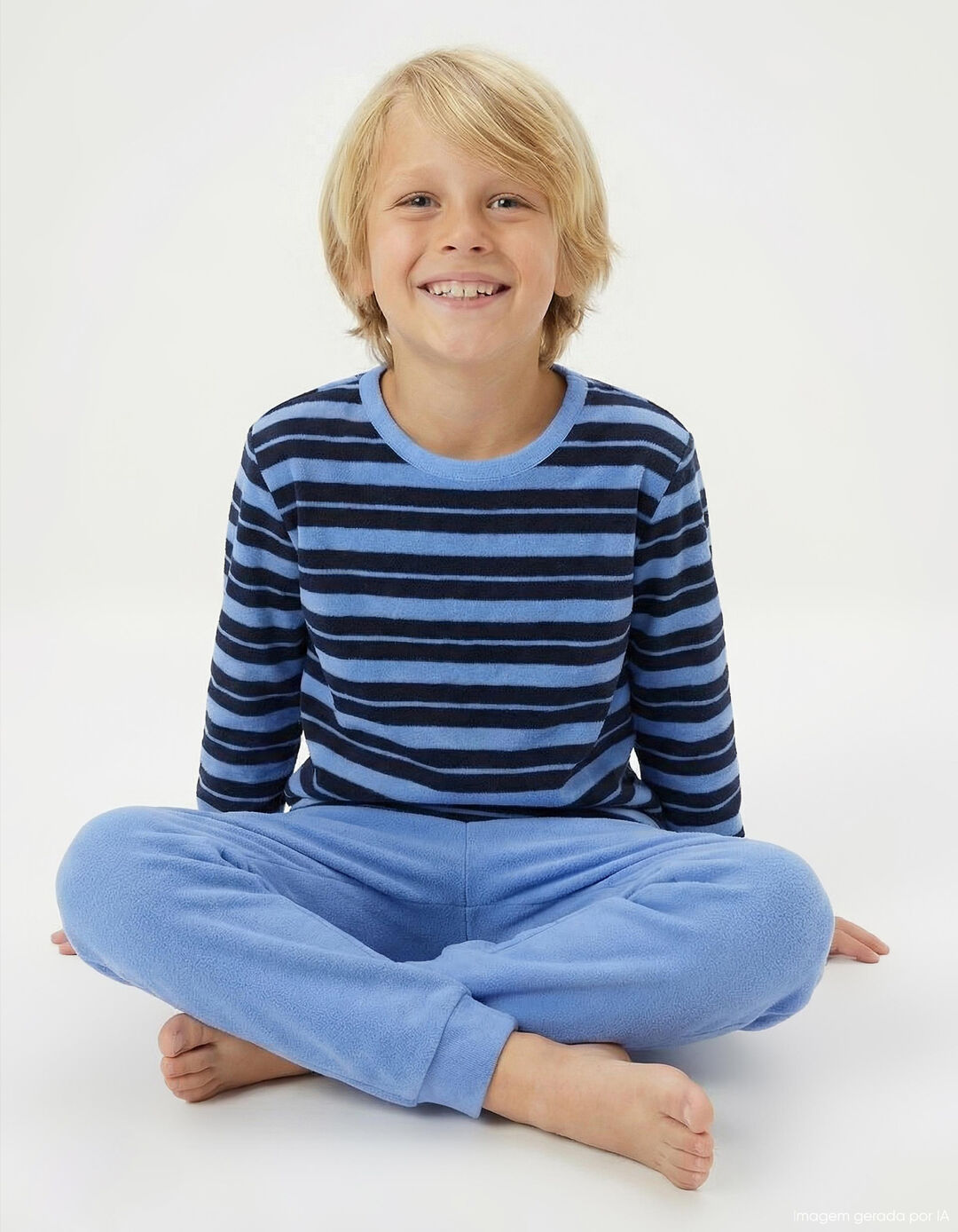 Pijama Micropolar, Menino, Azul Claro