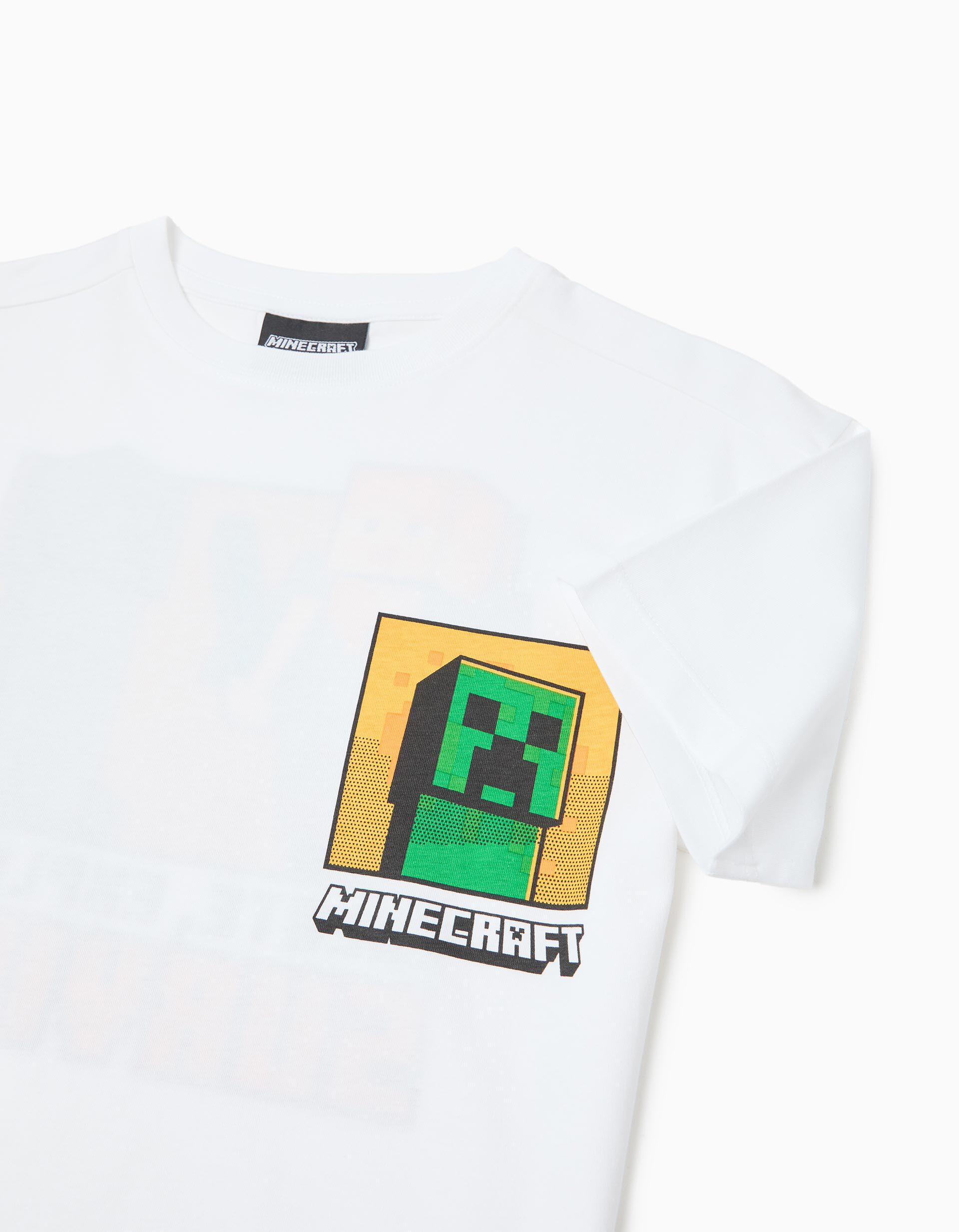 Comprar Online T-shirt 'Minecraft', Menino, Branco