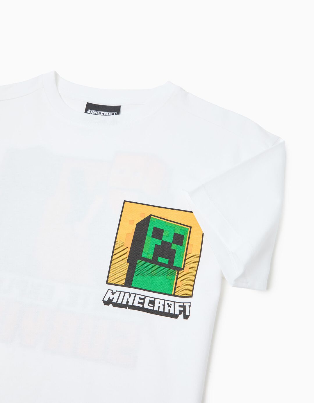 T-shirt 'Minecraft', Menino, Branco