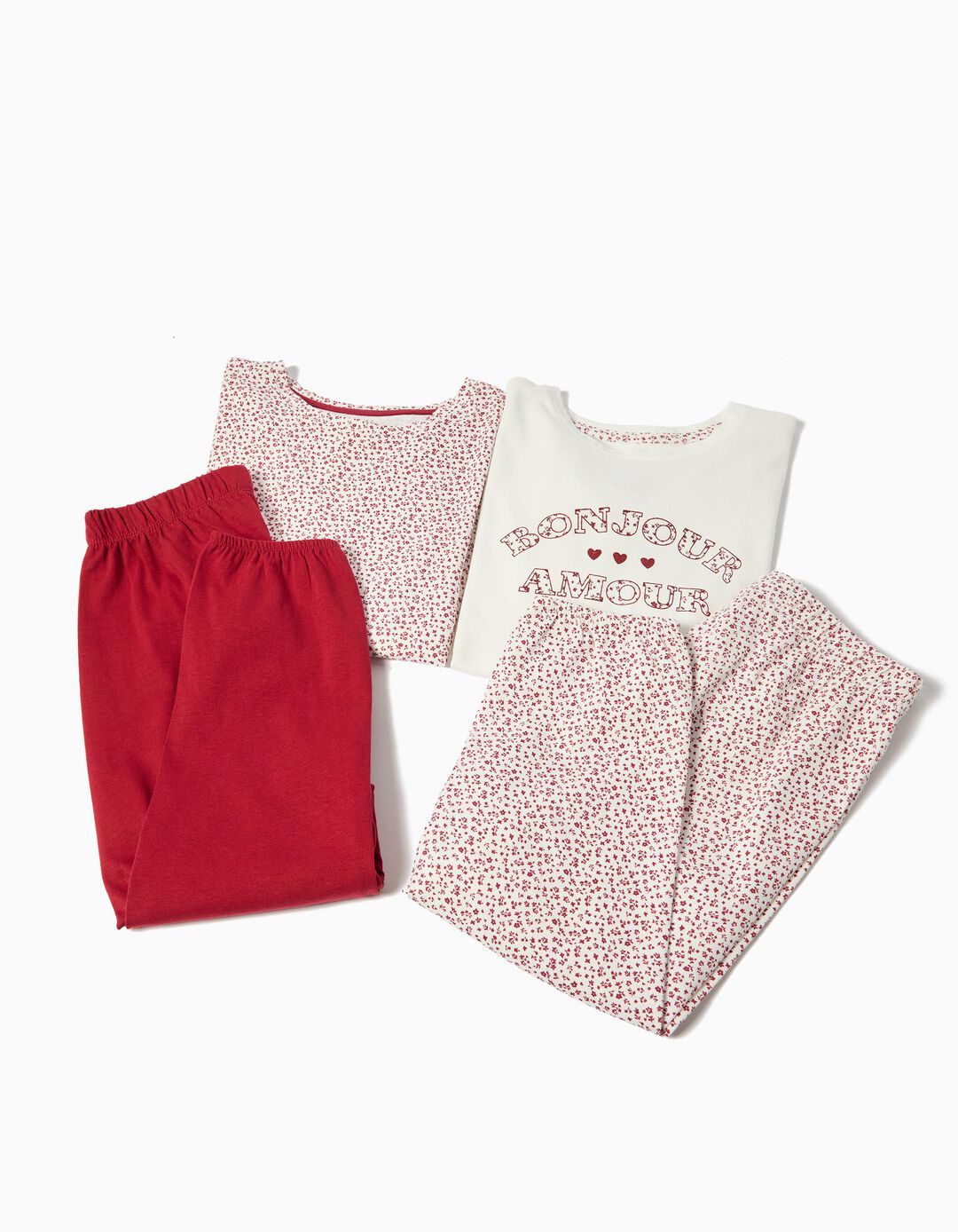 Pack 2 Pijamas de Manga Comprida, Menina, Multicor 