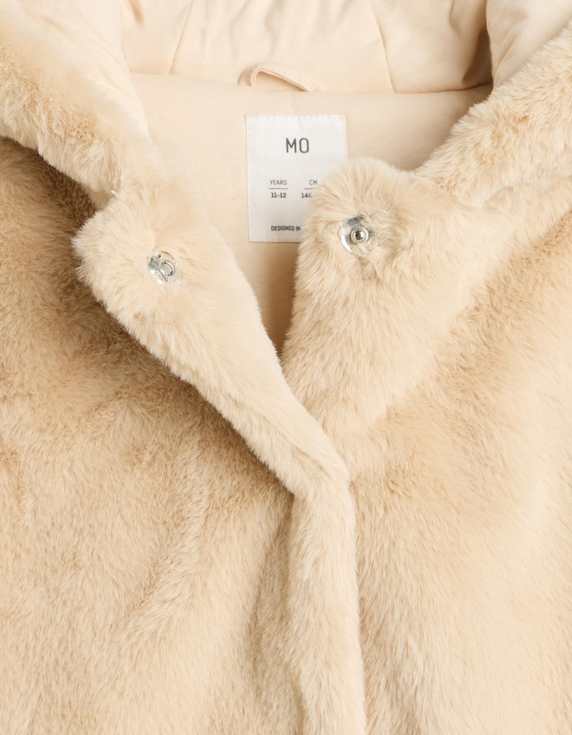 Comprar Online Casaco Efeito Pelo, Menina, Bege Claro